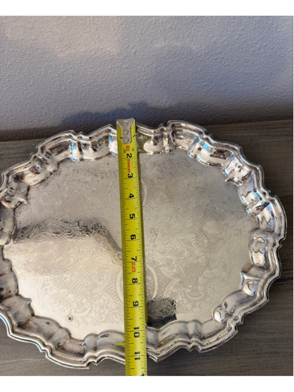 Vtg W. & S. Blackinton Silverplated Footed Serving Tray Ornate Engraved 14.5x11 - Picture 5 of 13